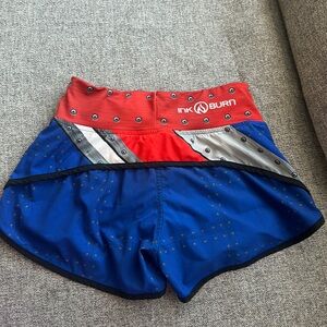 Ink & Burn Red, White , Blue Shorts